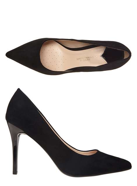 Wide Fit Black 'Wiggle' Court Shoes